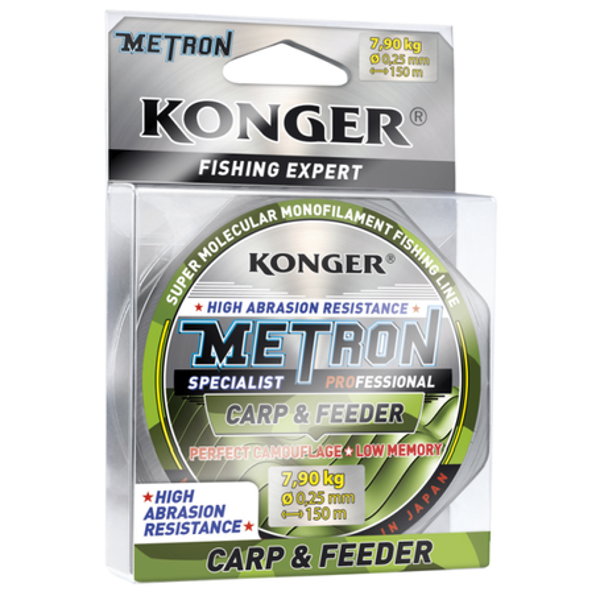 Monofīlā aukla "Konger" Metron Carp & Feeder 150m